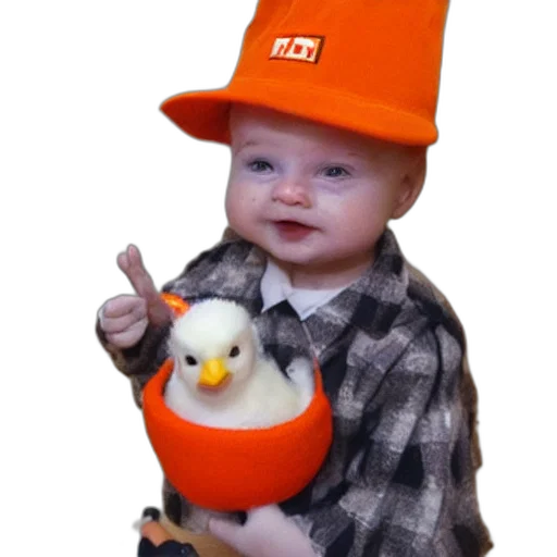 hat, animal, staff, 3d render transparent PNG cut-out
