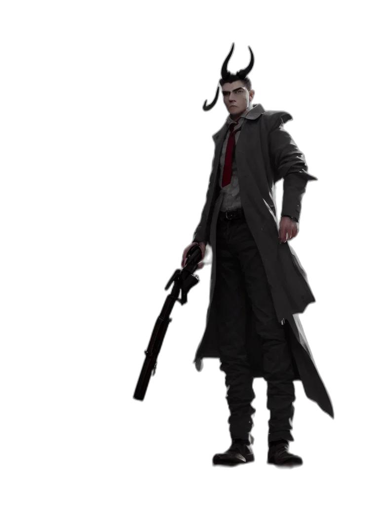 staff, jacket, weapon, concept art transparent PNG cut-out