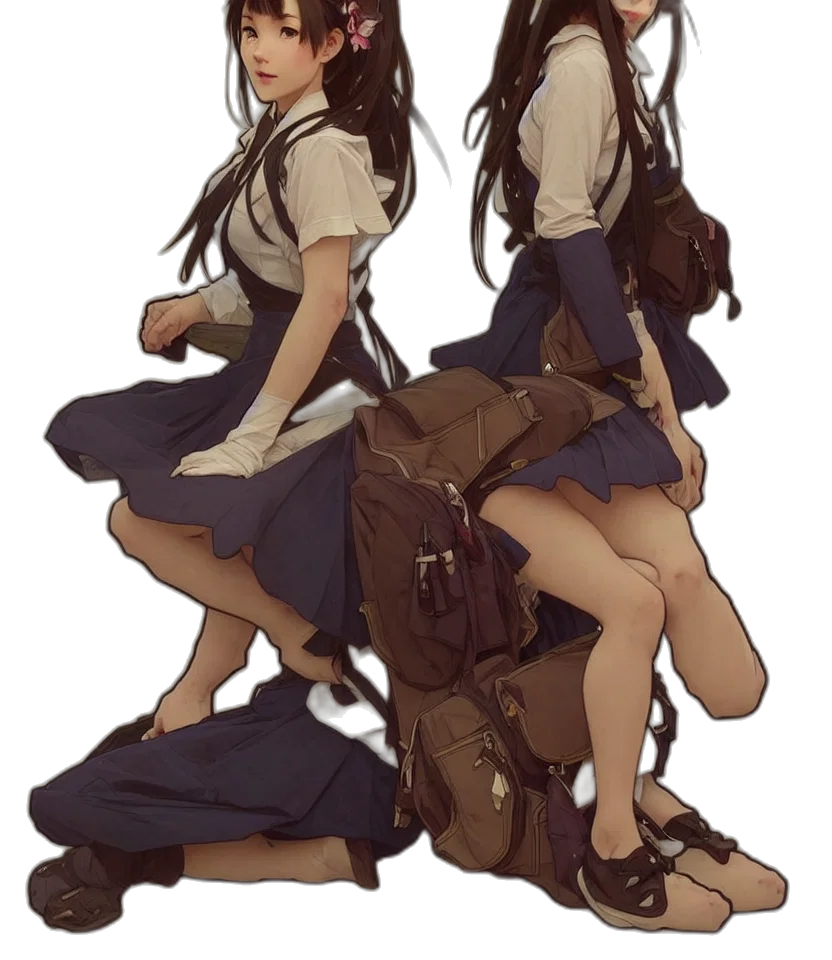 dress, concept art, anime, fantasy art transparent PNG cut-out
