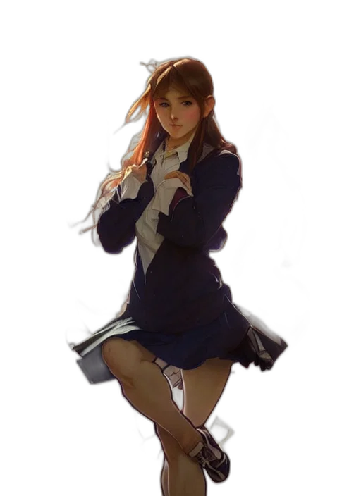 jacket, staff, dress, creature transparent PNG cut-out