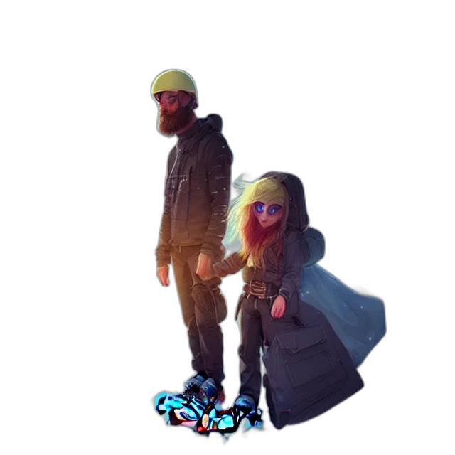 jacket, shoes, mask, concept art transparent PNG cut-out