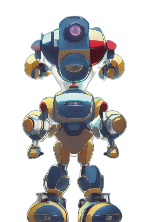 robot, weapon, concept art, 3d render transparent PNG cut-out
