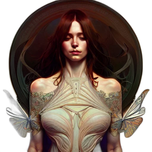 jewelry, dress, fantasy art, concept art, photorealistic, comic book art, beautiful, creature transparent PNG cut-out