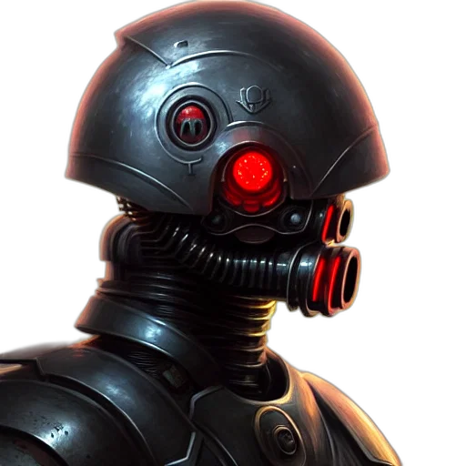robot, face, cyberpunk, concept art transparent PNG cut-out