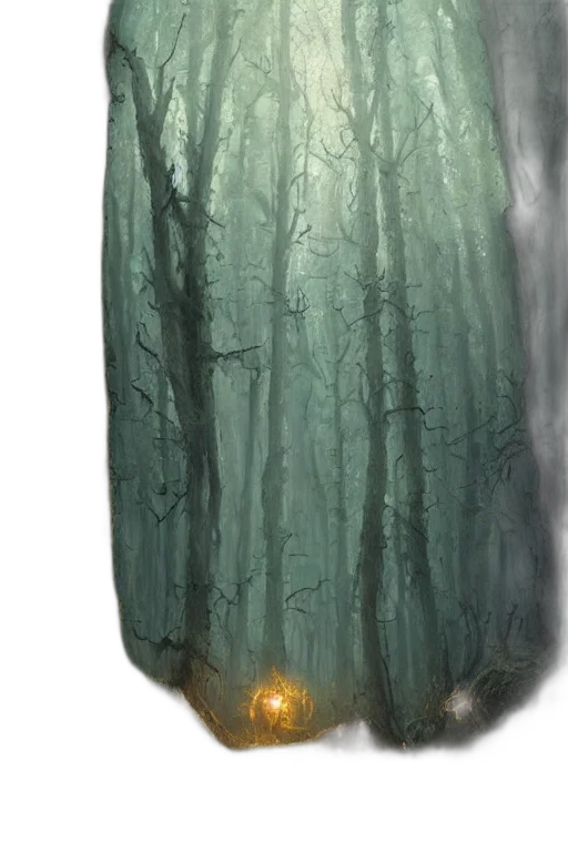 dress, bottle, tree, creature transparent PNG cut-out