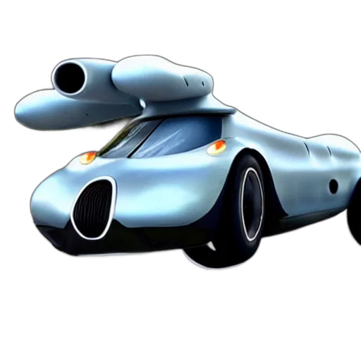 car, weapon, 3d render, concept art, photorealistic, flying, ghibli transparent PNG cut-out