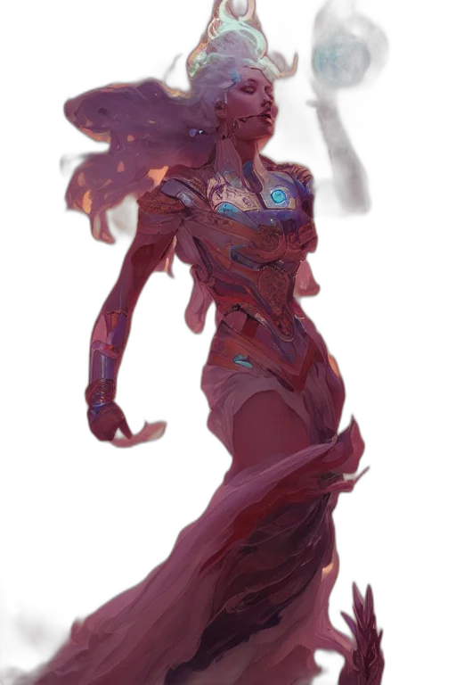robot, dress, concept art, fantasy art transparent PNG cut-out
