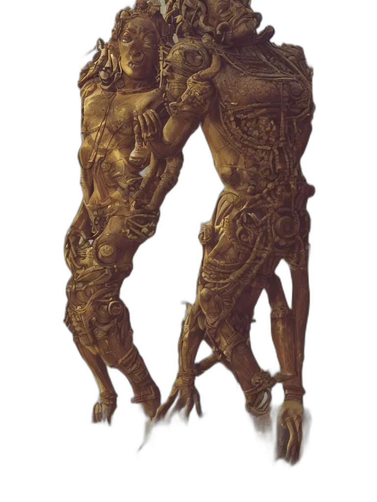 mask, creature, staff, dragon transparent PNG cut-out