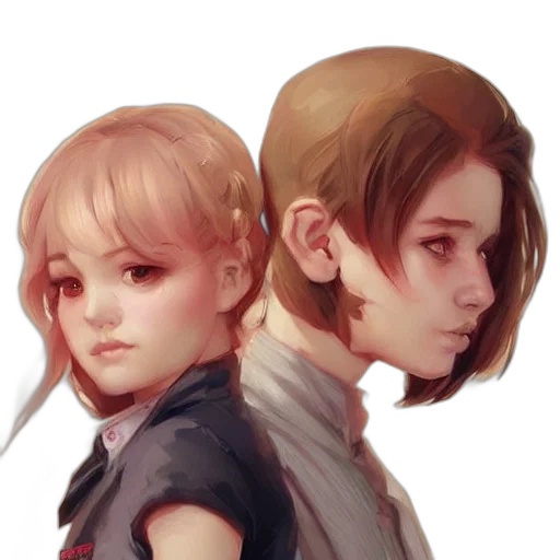 face, concept art, watercolor, oil painting transparent PNG cut-out