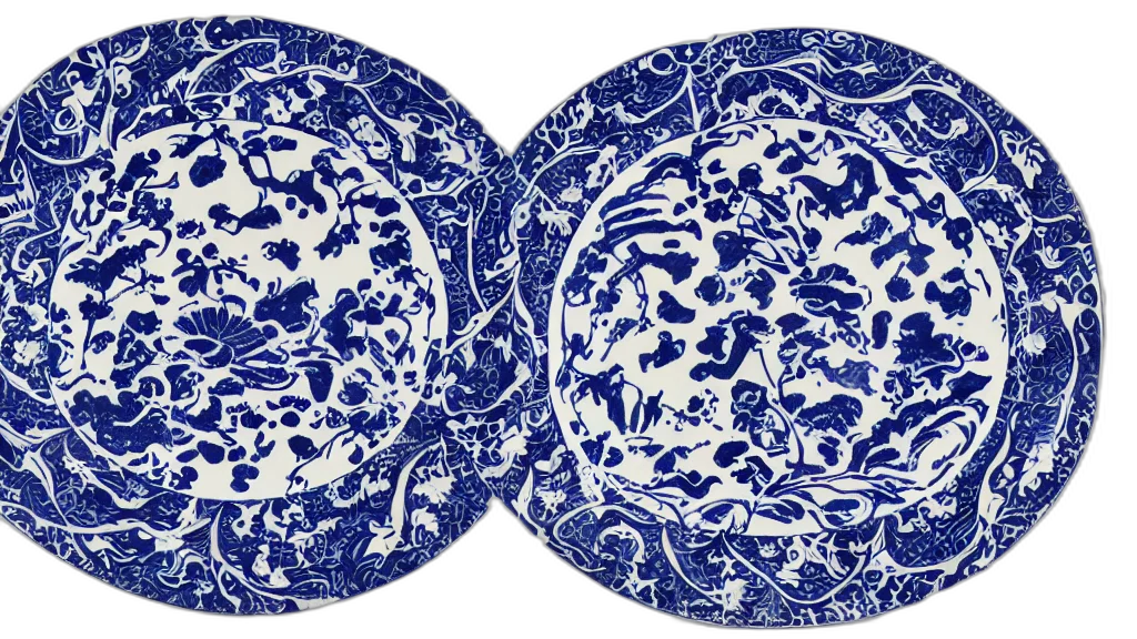 food, blue, plate, nerikomi, design transparent PNG cut-out