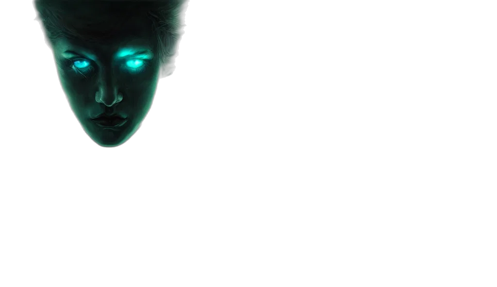 face, mask, robot, creature, 3d render, cyberpunk, concept art, photorealistic transparent PNG cut-out