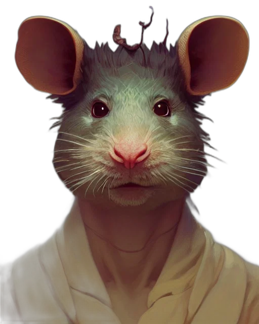 animal, face, creature, staff, photorealistic, concept art, 3d render, cyberpunk transparent PNG cut-out