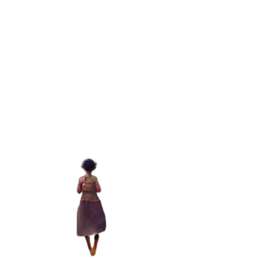 dress, robot, umbrella, staff, concept art, pixel art, 3d render, comic book art transparent PNG cut-out