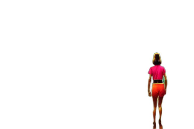 dress, jacket, 3d render, concept art, pixel art, neon, centre, portrait transparent PNG cut-out