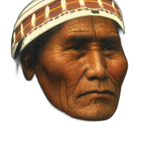 face, mask, hat, staff transparent PNG cut-out