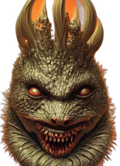dragon, creature, face, mask, concept art, fantasy art, photorealistic, 3d render transparent PNG cut-out