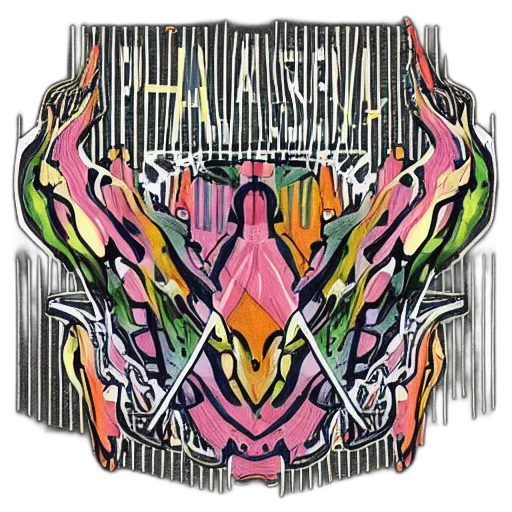 mask, vaporwave, pixel art, cyberpunk transparent PNG cut-out