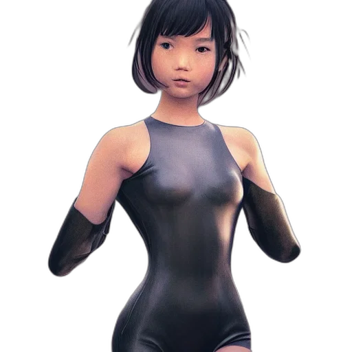 dress, robot, 3d render, concept art transparent PNG cut-out