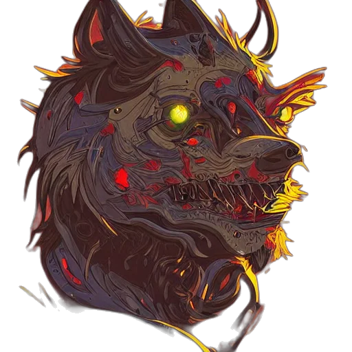 mask, creature, dragon, face, fantasy art, concept art, watercolor, pixel art transparent PNG cut-out
