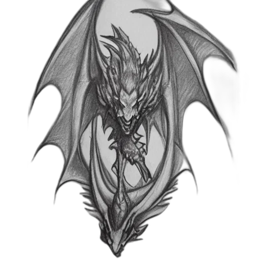 dragon, creature, staff, sword transparent PNG cut-out