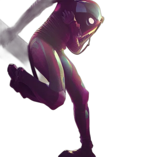robot, creature, weapon, sword transparent PNG cut-out