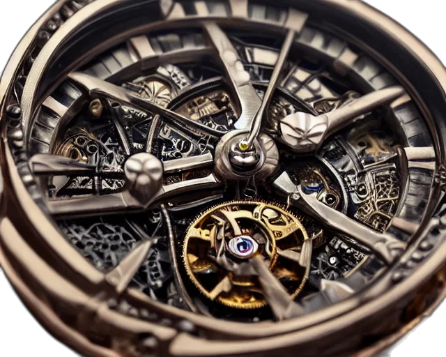 jewelry, photorealistic, steampunk, tourbillon transparent PNG cut-out