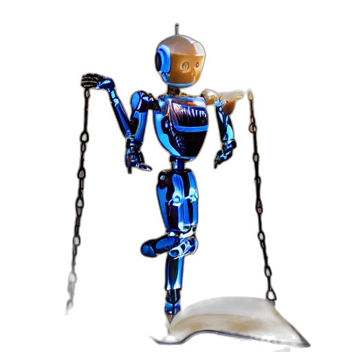 robot, staff, weapon, 3d render transparent PNG cut-out