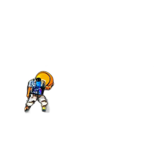 robot, staff, weapon, pixel art transparent PNG cut-out