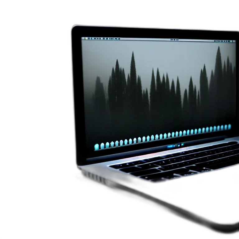 3d render, portrait, glass, macbook, cinematic, photography, smoke, rising transparent PNG cut-out