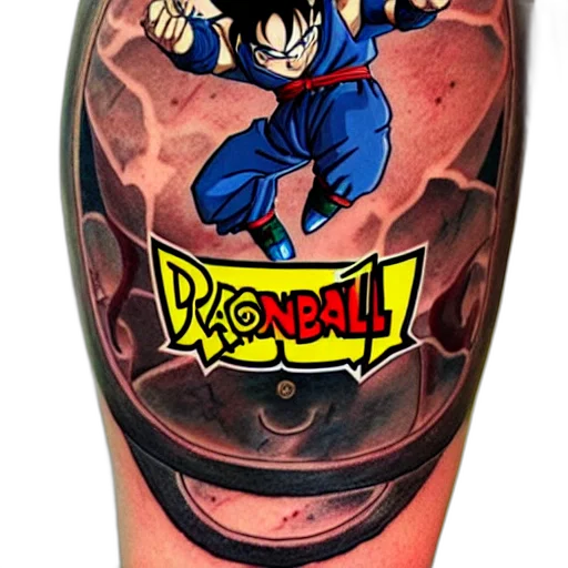 comic book art, cartoon, concept art, anime, tattoo, dragon, ball, majin transparent PNG cut-out