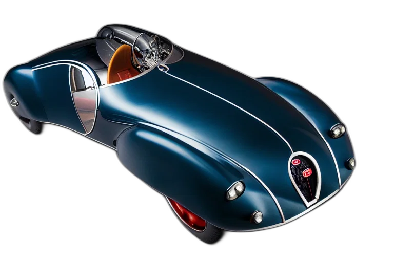 car, 3d render, photorealistic, retro transparent PNG cut-out