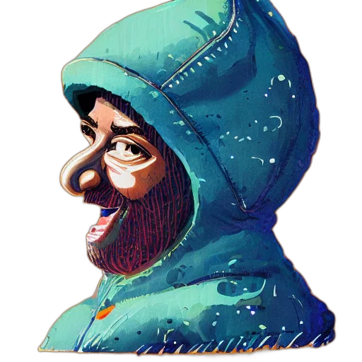 face, jacket, mask, concept art transparent PNG cut-out