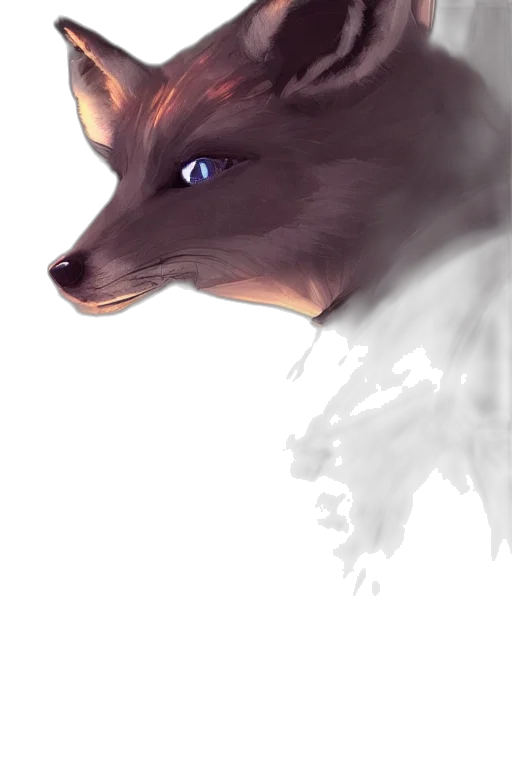 creature, animal, face, watercolor, concept art, fantasy art, photorealistic, dark transparent PNG cut-out