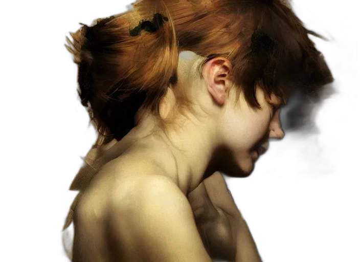 hair, face, mask, creature transparent PNG cut-out