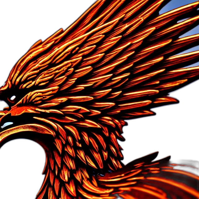 3d render, fantasy art, photorealistic, pixel art, phoenix, warrior, highly, detailed transparent PNG cut-out