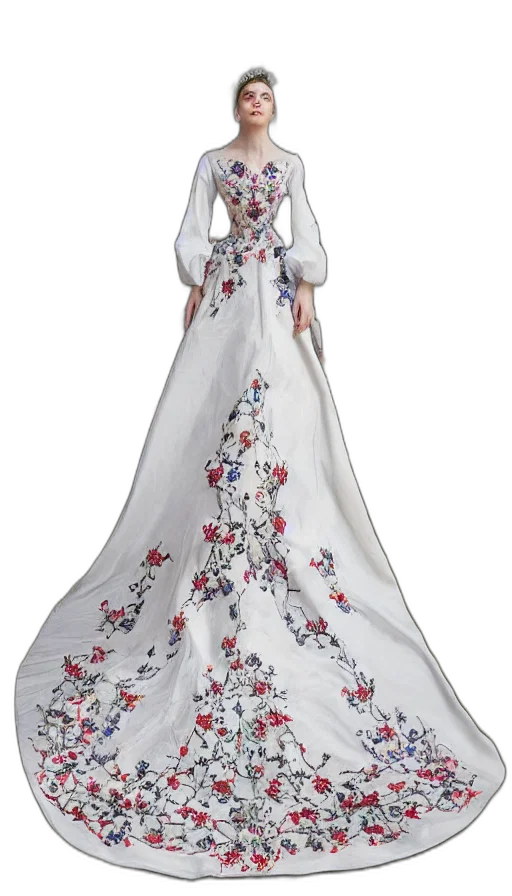 dress, 3d render, concept art, photorealistic transparent PNG cut-out
