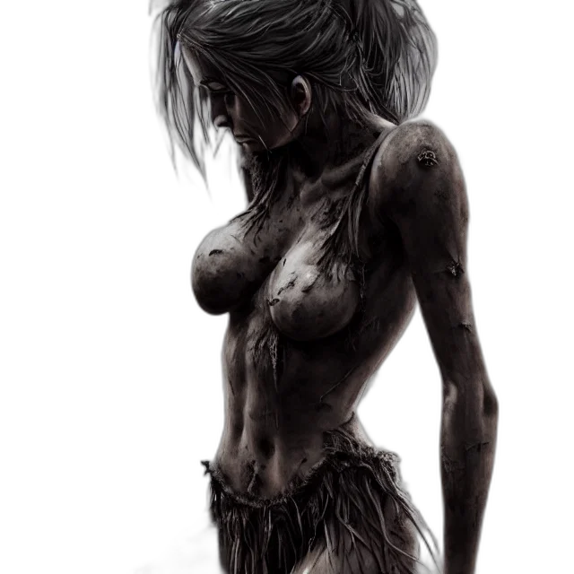 creature, hair, dragon, animal, concept art, fantasy art, comic book art, photorealistic transparent PNG cut-out