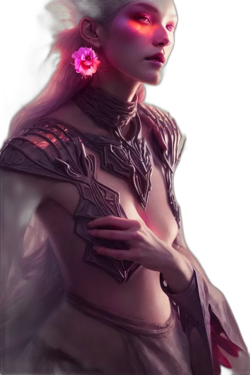 jewelry, crown, dress, robot, fantasy art, cyberpunk, concept art, photorealistic transparent PNG cut-out