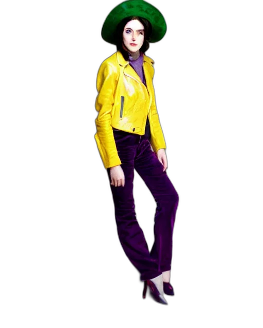jacket, hat, staff, photorealistic, 3d render, concept art, cartoon, neon transparent PNG cut-out