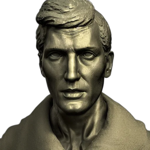 face, 3d render, photorealistic, concept art, comic book art, portrait, statue, ussr transparent PNG cut-out