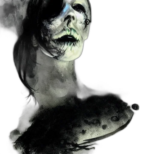 mask, face, creature, animal, concept art, photorealistic, fantasy art, watercolor transparent PNG cut-out