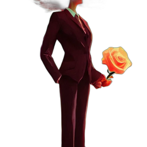 staff, flower, dress, crown transparent PNG cut-out