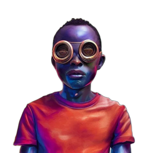 mask, face, robot, creature, concept art, 3d render, comic book art, fantasy art transparent PNG cut-out