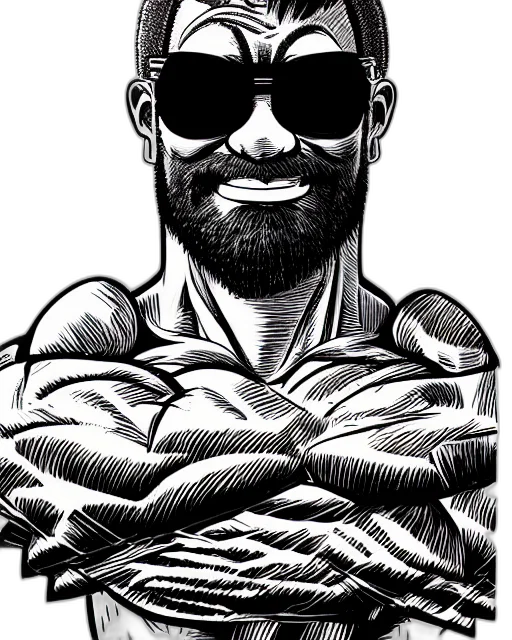 face, jacket, comic book art, cartoon transparent PNG cut-out