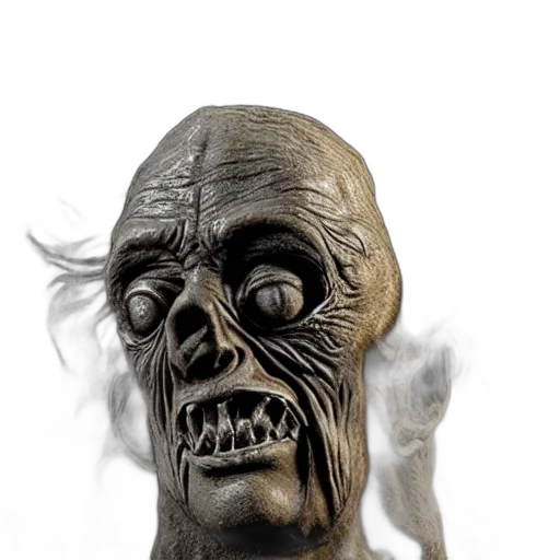 mask, face, staff, creature, concept art, photorealistic, 3d render, fantasy art transparent PNG cut-out