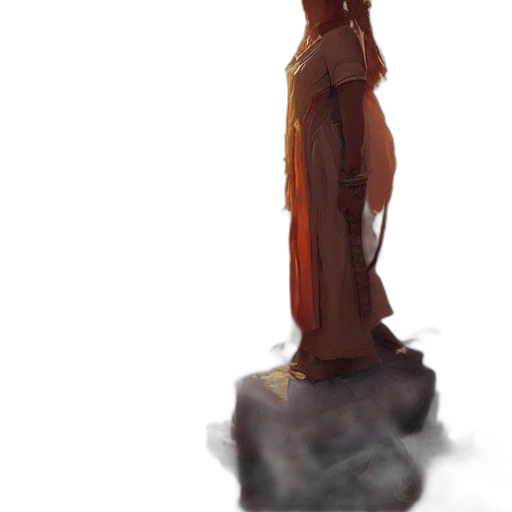 dress, staff, sword, bottle, concept art, fantasy art, watercolor, 3d render transparent PNG cut-out