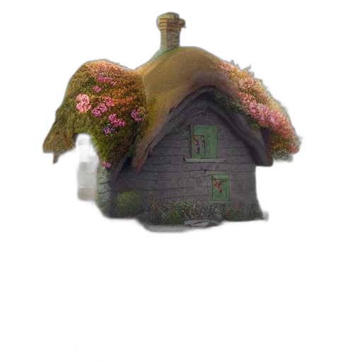 building, furniture, flower, crown, 3d render, concept art, fantasy art, photorealistic transparent PNG cut-out