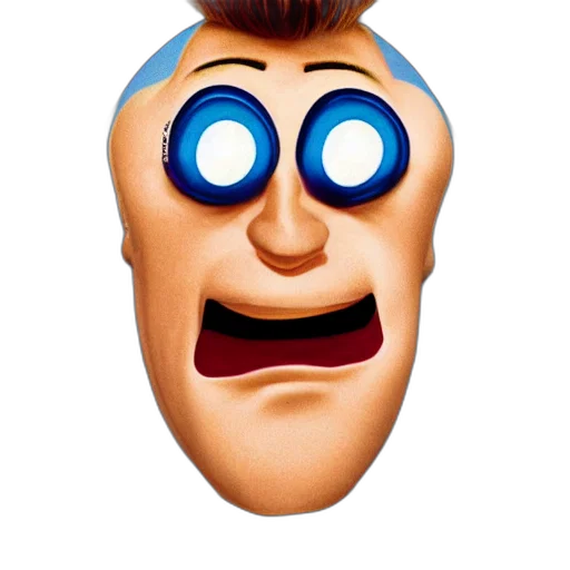 face, mask, robot, creature, 3d render, cartoon, concept art, photorealistic transparent PNG cut-out