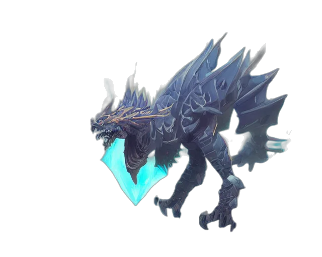 dragon, creature, staff, weapon transparent PNG cut-out