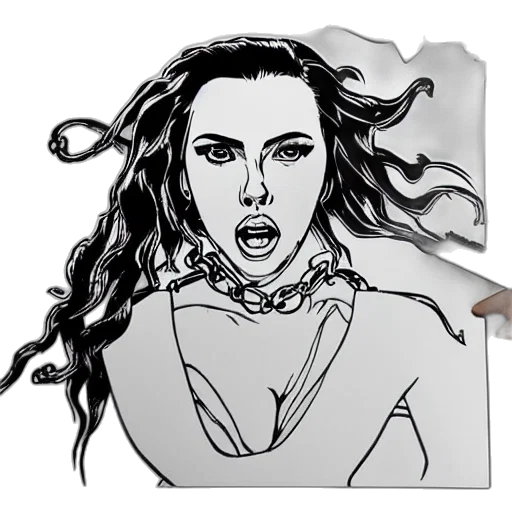 hair, jewelry, comic book art, cartoon, concept art, fantasy art, full, body transparent PNG cut-out